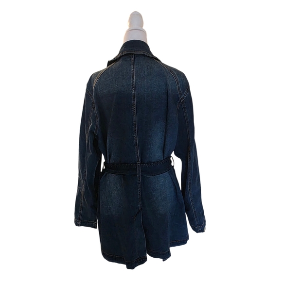 DG2 by Diane Gilman New Classic Stretch Denim City Jacket Midtone Sz L NWT - Picture 5 of 11